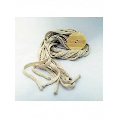 Supercheria Collier textile avec bouton Galeria rebujito boton beige