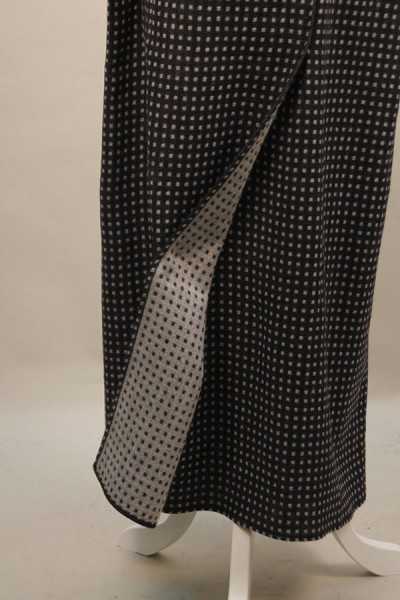 Kedziorek Jupe longue grise petits carreaux