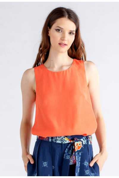 Ivko Top sans manches corail 81542