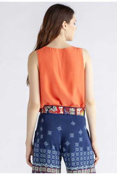 Ivko Top sans manches corail 81542