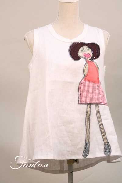 Filly Biz White tunic Girly Lady SFB16