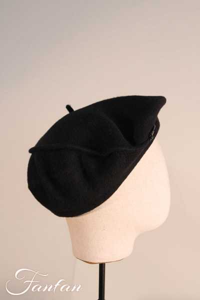 Willi Beret Gari schwarz mit Stein