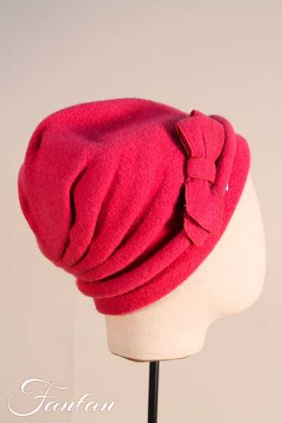 Willi Chapeau Bari framboise avec noeud