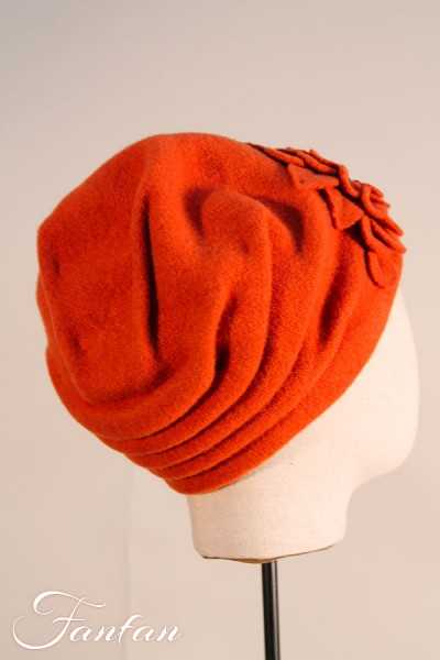 Willi Chapeau Zikana rouille fleurs et perles