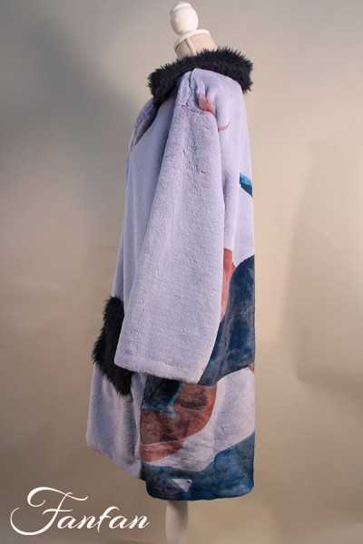 La Stampa Manteau doudoune à motif bleu 6766801