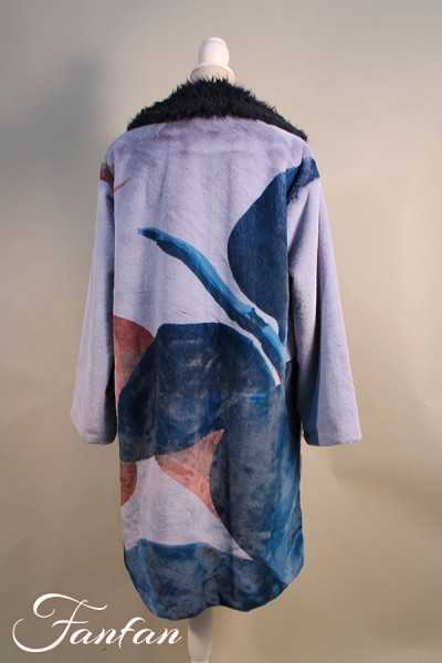 La Stampa Manteau doudoune à motif bleu 6766801