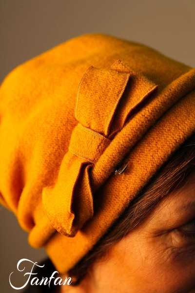 Willi Chapeau Bari ocre moutarde avec noeud