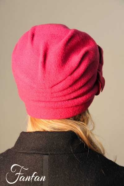 Willi Chapeau Bari framboise avec noeud