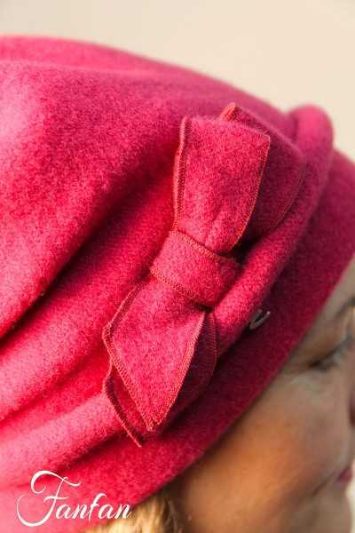 Willi Chapeau Bari framboise avec noeud