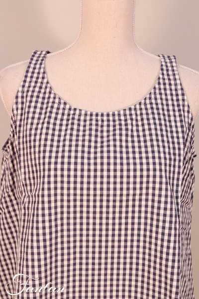 Privatsachen Top gingham Fragallig Schnee