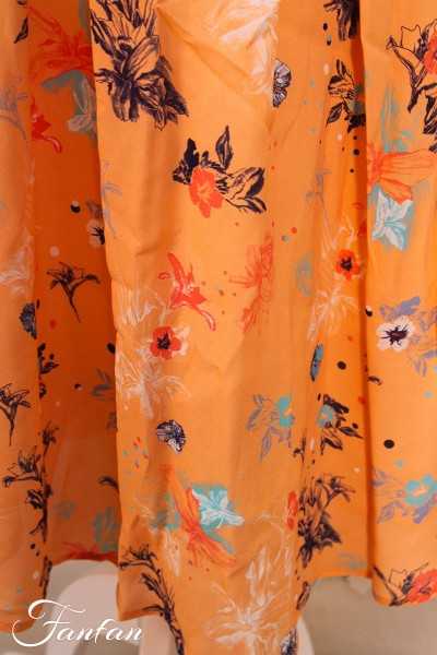 Ivko Skirt Floral pattern 201254 Peach