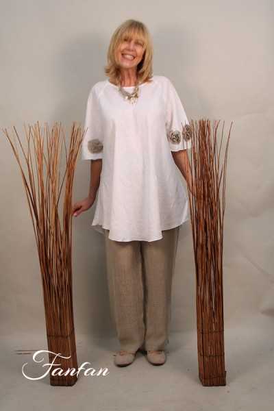 Blitz Moda Positano Pantalon lin Musa ecru