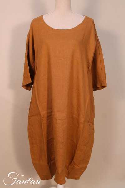 Kokomarina Dress in linen Figura camel