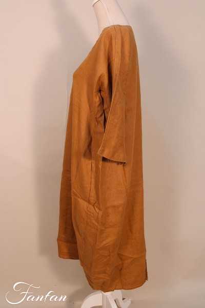 Kokomarina Dress in linen Figura camel