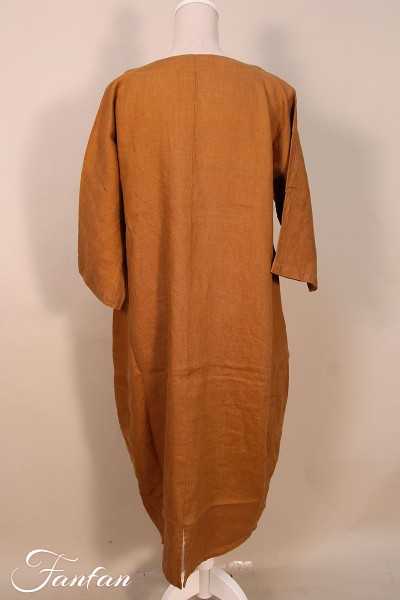Kokomarina Dress in linen Figura camel