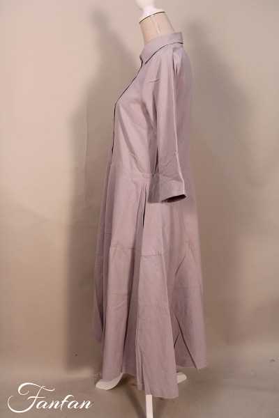 Les Filles d'ailleurs Robe en coton gris R966