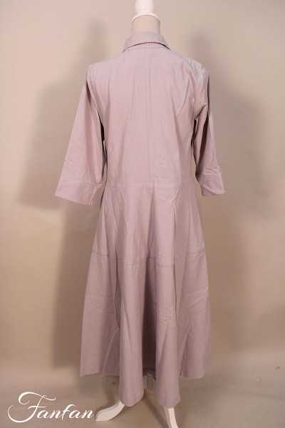 Les Filles d'ailleurs Robe en coton gris R966