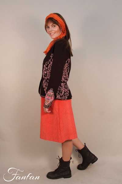 Ivko Geknöpfter Rock 202451 Brun Rouille