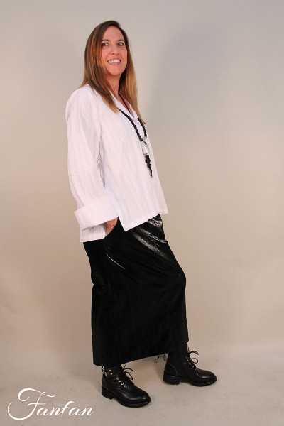 Les Filles d'ailleurs Jupe longue droite noire J563