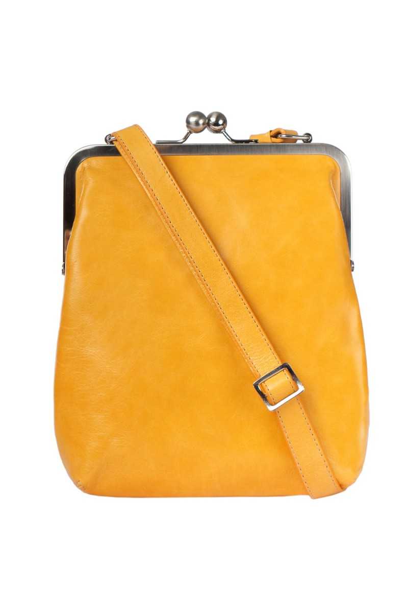 Volker Lang Sac à main à fermoir Clic Clac en cuir LOLA Vintage Salsa