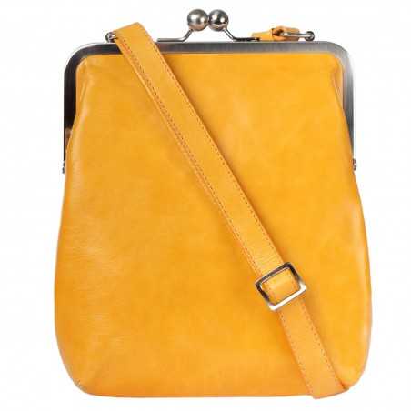 Volker Lang Sac à main à fermoir Clic Clac en cuir LOLA Vintage Salsa