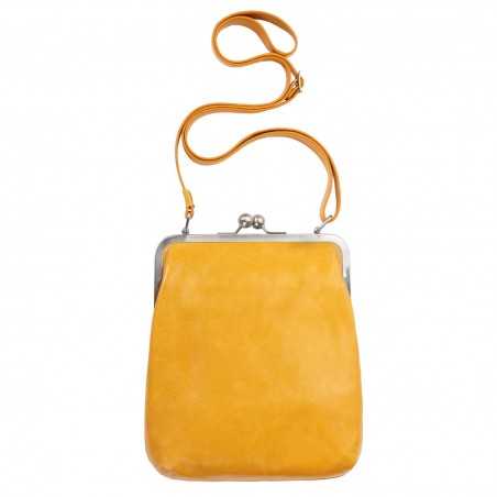 Volker Lang Sac à main à fermoir Clic Clac en cuir LOLA Vintage Salsa