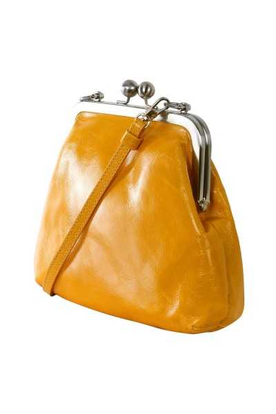 Volker Lang Petit sac à main bourse GRETA à fermoir Clic Clac Vintage Salsa