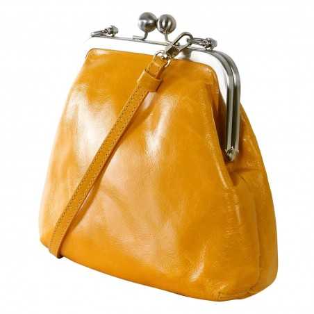 Volker Lang Petit sac à main bourse GRETA à fermoir Clic Clac Vintage Salsa