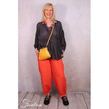 Volker Lang Petit sac à main bourse GRETA à fermoir Clic Clac Vintage Salsa