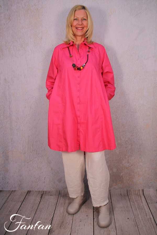 Les Filles d'Ailleurs Robe chemisier Pink R806