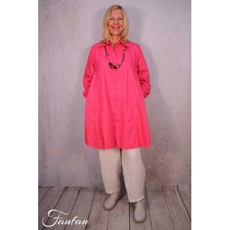 Les Filles d'Ailleurs Robe chemisier Pink R806