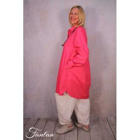 Les Filles d'Ailleurs Robe chemisier Pink R806
