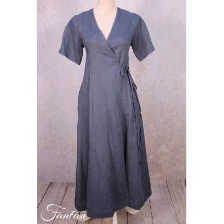Les Filles d'Ailleurs Robe portefeuille Blue R800