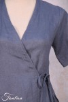 Les Filles d'Ailleurs Robe portefeuille Blue R800