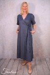 Les Filles d'Ailleurs Robe portefeuille Blue R800