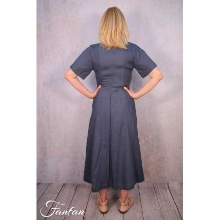Les Filles d'Ailleurs Robe portefeuille Blue R800