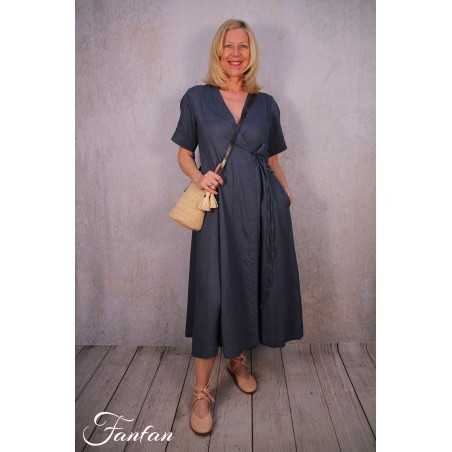 Les Filles d'Ailleurs Robe portefeuille Blue R800
