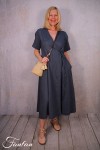 Les Filles d'Ailleurs Robe portefeuille Blue R800