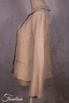 Les Filles d'Ailleurs Veste en lin Sand V457