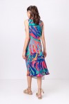 Ivko Wickelkleid mit tropischem Print 211543 Pink