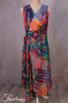 Ivko Wickelkleid mit tropischem Print 211543 Pink