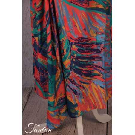Ivko Wickelkleid mit tropischem Print 211543 Pink