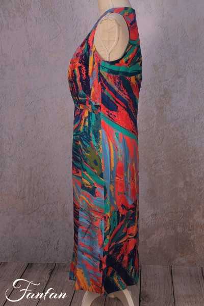 Ivko Wickelkleid mit tropischem Print 211543 Pink