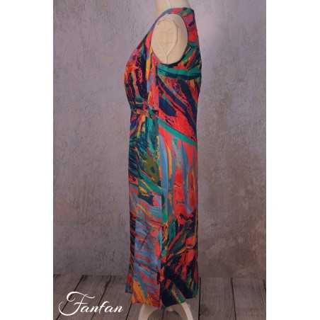 Ivko Wickelkleid mit tropischem Print 211543 Pink