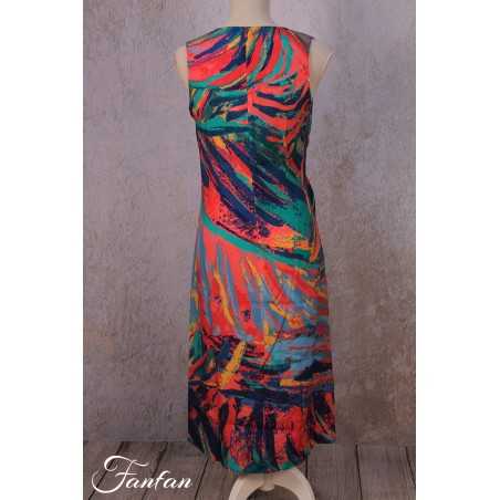 Ivko Wickelkleid mit tropischem Print 211543 Pink