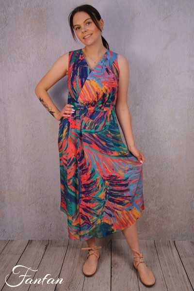 Ivko Wickelkleid mit tropischem Print 211543 Pink