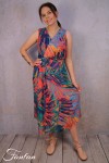 Ivko Wickelkleid mit tropischem Print 211543 Pink