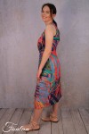 Ivko Wickelkleid mit tropischem Print 211543 Pink