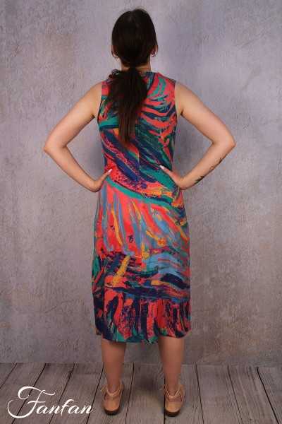 Ivko Wickelkleid mit tropischem Print 211543 Pink