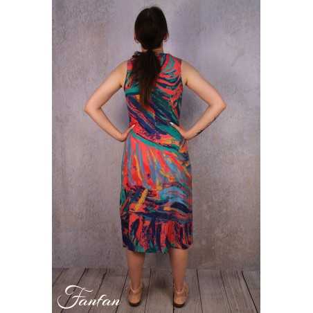 Ivko Wickelkleid mit tropischem Print 211543 Pink